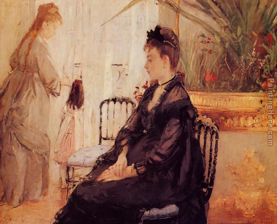 Interior Morisot painting - Berthe Morisot Interior Morisot art painting